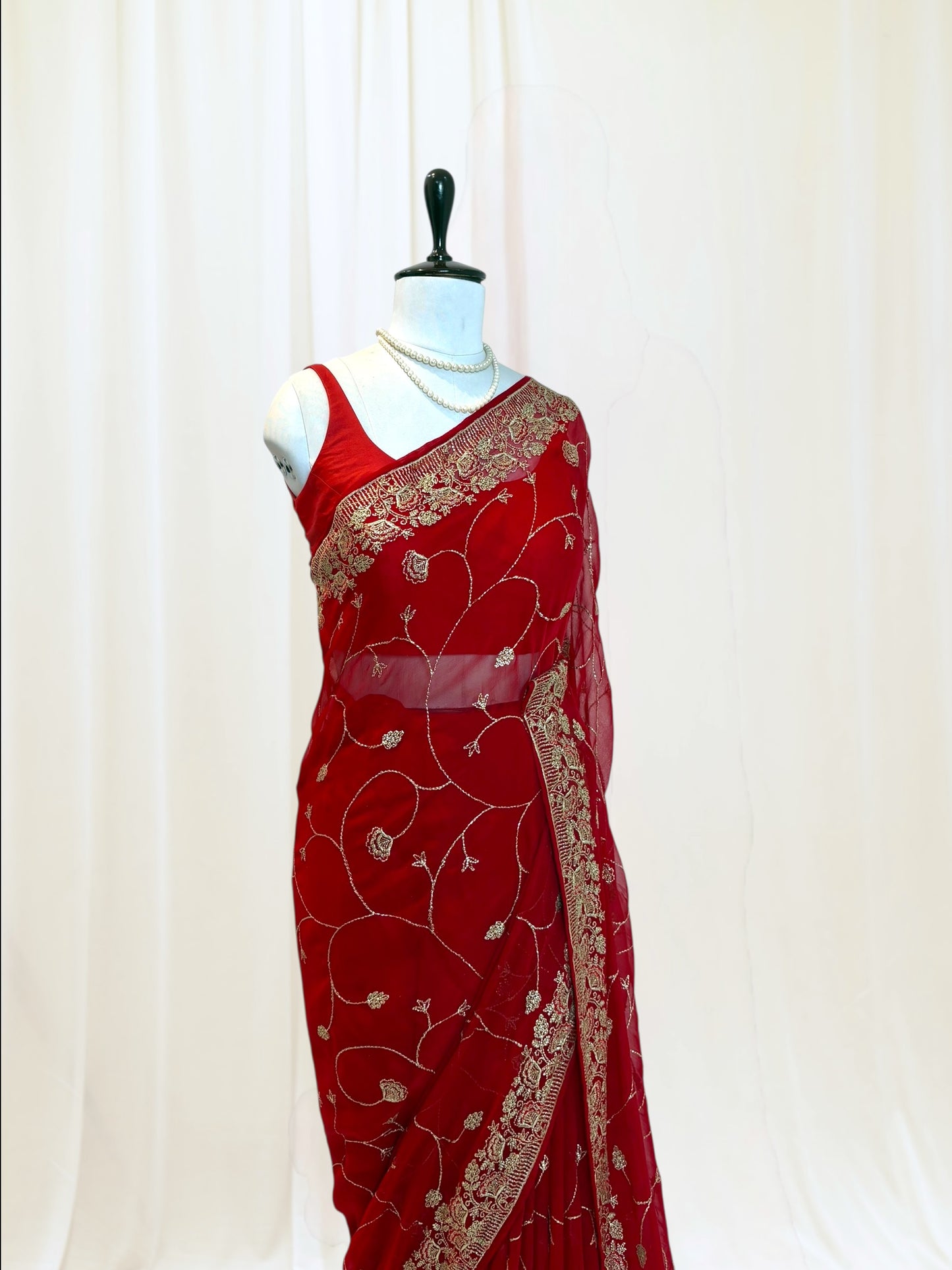 Soft Chiffon Saree Perfect For The Season - Red