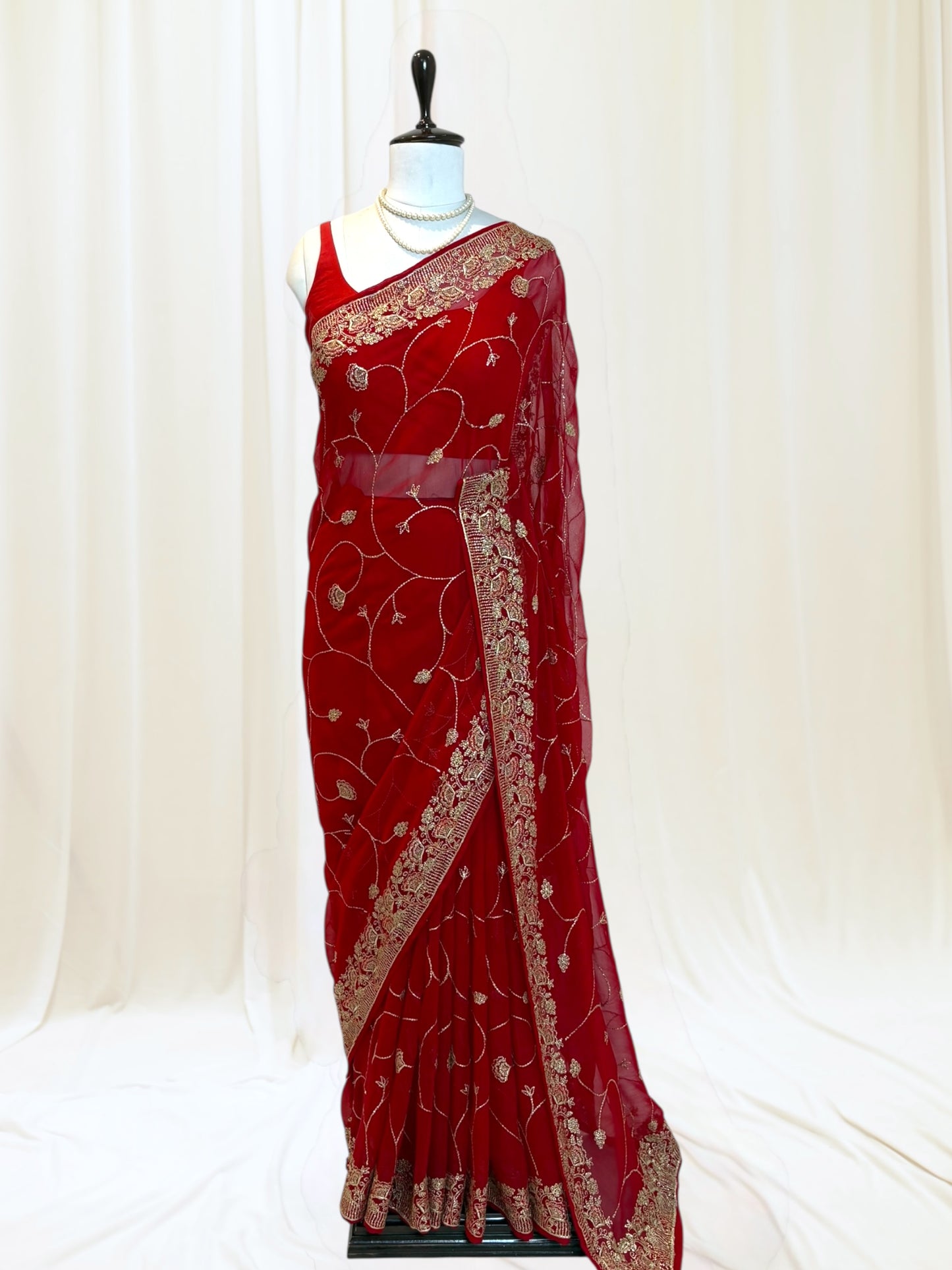 Soft Chiffon Saree Perfect For The Season - Red