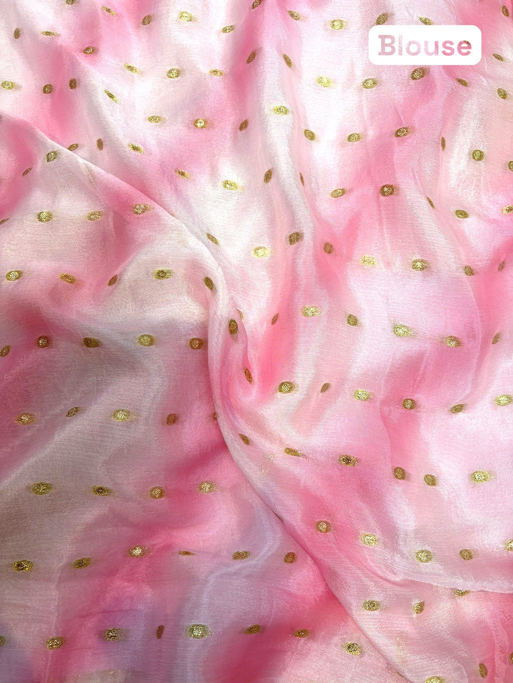 Multicolour Chiffon Threadwork Saree - Pink