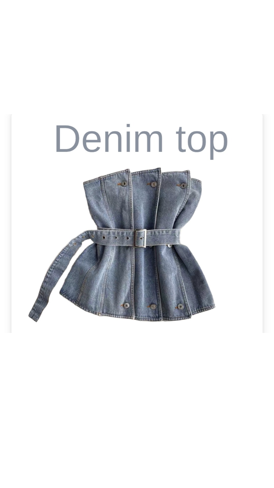 Denim tube top